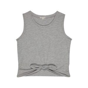 HABITUAL girl Girls Mock Wrap Top (Big Kids) Grey Heather 14 (Big Kid)